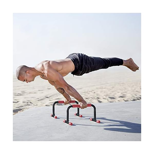 Rubberbanditz Parallette, Parallel Bars & Dip Station | At Home Gym Workout Equipment, L-Sit Bars & Calisthenics Equipment for Home. Perfect for Push Ups, Dips, Handstands & Gymnastics. - Image 7