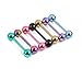 Heyuni.7pcs Mix Color Surgical Steel Tongue Piercing Barbell Tongue Rings Piercing Body Jewelry