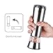 Deik Electric Pepper Grinder, Salt Pepper Mill, Gravity Battery Powered Salt Grinder with Adjustable Ceramic Coarseness, Electronic Black Pepper Mill, Sliver