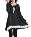 Sanifer Women's Lace Long Sleeve Tops Long Tunic Blouses Shirts for Leggings Dresses(Large, Black)