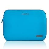 Kamor 13 13.3 14 inch Water-resistant Neoprene Laptop Sleeve Case Bag/Notebook Computer Case/Briefcase Carrying Bag/Skin Cover for Acer/Asus/Dell/Fujitsu/Lenovo/HP/Samsung/Sony/Toshiba(Lake Blue)