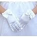 Tandi Girls Gorgeous Satin Fancy Gloves for Special Occasion Dress Formal Wedding Pageant Party Short
