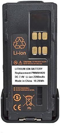 PMNN4409 Replacement 2200 mAhBattery Lithium Ion Li-Ion 7.4 Volts MOTOTRBO for XPR7350 XPR7550 XPR7380 XPR7580 XPR3300 XPR3500 APX1000 APX2000 APX3000 APX4000