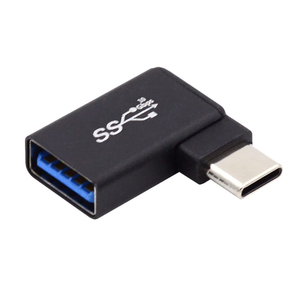 NFHK USB-C Type-C to USB 3.0 Female OTG Adapter Right Angled 90 Degree for Laptop Cell Phone