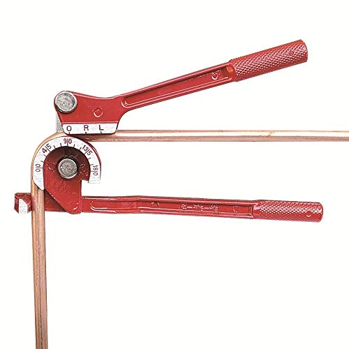 Wostore 180 Degree Tubing Bender for 1/4 5/16 and 3/8Inch Copper Aluminum Thin Stainless Steel Red - Thumbnail 4