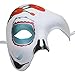 Phantom of The Opera Mask DIY White Mask Half Face Venetian Masquerade Mask for Halloween Mardi Gras