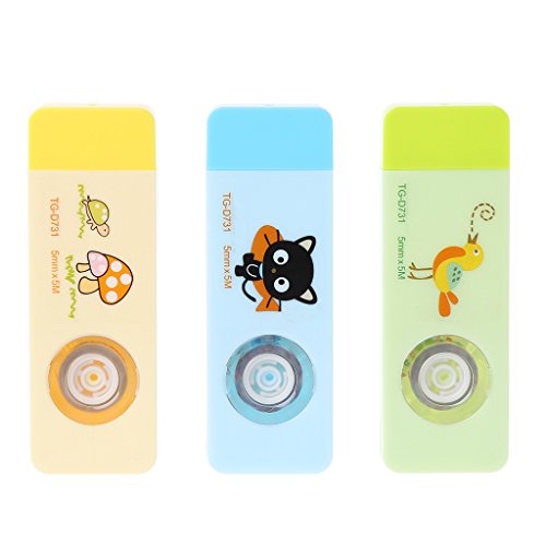 Onpiece Novelty Colorful Decorative Tapes Correction Fluid School & Office Supply, 197'', Pack of 3 - Thumbnail 7