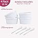 Souffle Dish Ramekins for Baking – 12 Ounce (Set of 4, White with 4 Extra Spoons) 12 Oz Ceramic Oven Safe Round Fluted Ramekin Bowl for Desserts Soups Snacks Quiche Appetizers Casserole Creme Brulee