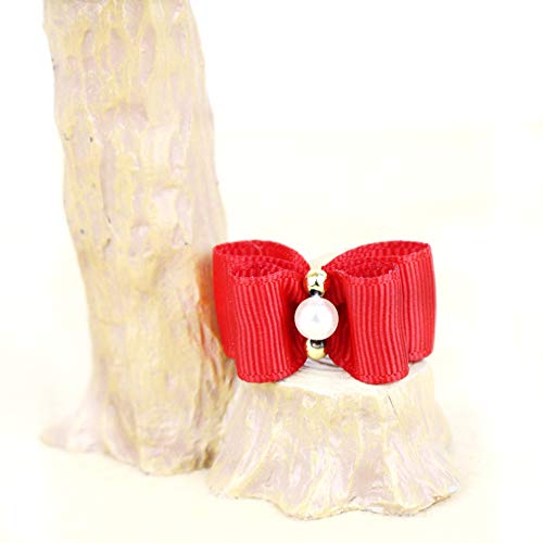 Xeminor 6 Pcs/Set Adorable Pet Double-Layer Bowknot Hair Clip Dog Cat Headdress Pet Grooming Hair Accessoriess Random Color