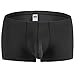PASATO Men's Smooth Elephant Bulge Boxer Briefs Pouch Underpants Shorts (M, Black)