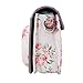 Elvam Camera Case Bag Purse Compatible with Fujifilm Mini 11/9/8 Instant Camera with Detachable Adjustable Strap - White Flower