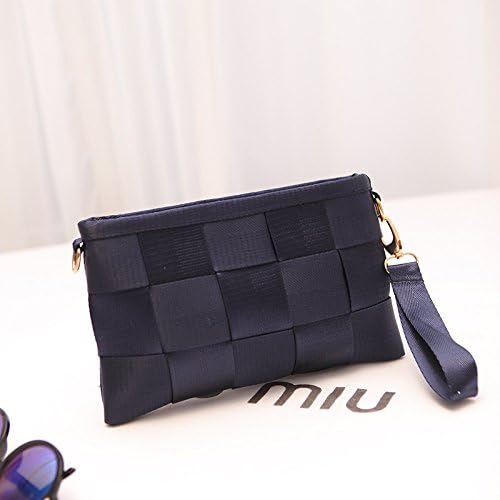 Bag Clutch Bag Woven Purse Candy Color Seat Bag Nylon Cosmetic Bag Female