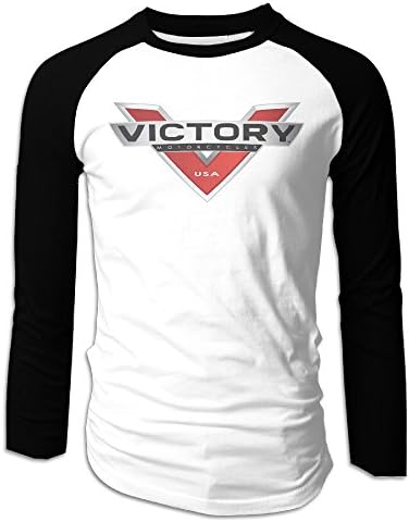 Victory USA Motorcycle Logo Pratical Black Men's Long Sleeve Raglan T-shirt