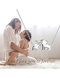 YFN Regalo de joyería encantador y bonito para damas, aros con elefante de la suerte plateado