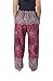 Lannaclothesdesign Women's Boho Drawstring Smocked Waist Rayon Harem Yoga Pants