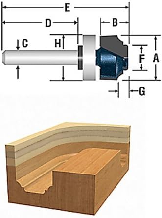 Bosch 85691m Top Bearing Traditional Router Bit 1 4 Inch Shank 7