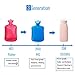 Microwave Heating Bottle Environmental Silicone Transparent Hot Water Bag with Knit Cover, Hot & Cold Therapies - Gift for Birthday, Christmas, Valentine's Day, Gift Exchange Party (Pink, Long)