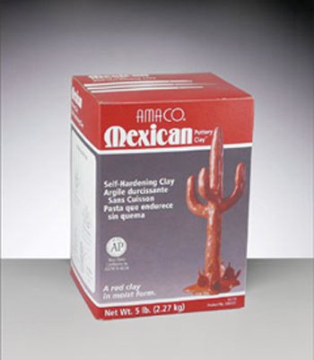 AMACO Mexican Pottery Self Hardening Clay, 25-Pound, Terra Cotta