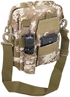 Convertible Concealed Carry Tactical Molle Assault Sling Shoulder Cross Body One Strap Backpack (Desert Digital Camo)