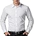 PAUL JONES White Business Casual Dress Shirts for Men Long Sleeves (L)