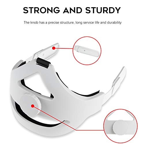 Orzero Adjustable Headband Compatible for Oculus Quest 2 with Head Cushion, Replacement for