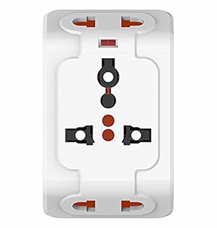 Goldmedal Curve Plus 202042 Plastic Spice 3-Pin Universal Travel Adaptor (White)