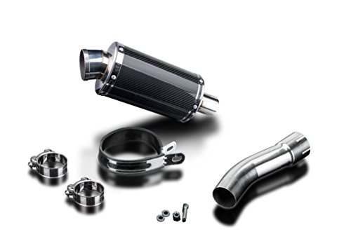 Delkevic Aftermarket Slip On compatible with BMW F800GT DS70 9" Carbon Fiber Oval Muffler Exhaust 13-17