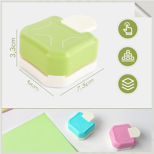 HAKACC 3 Stück Eckenabrunder Stanzer, Eckstanzer für Papier Papierstanzer Eckenstanzer Fotos Eckenrunder für DIY Projekte Kartenherstellung Karton Scrapbooking