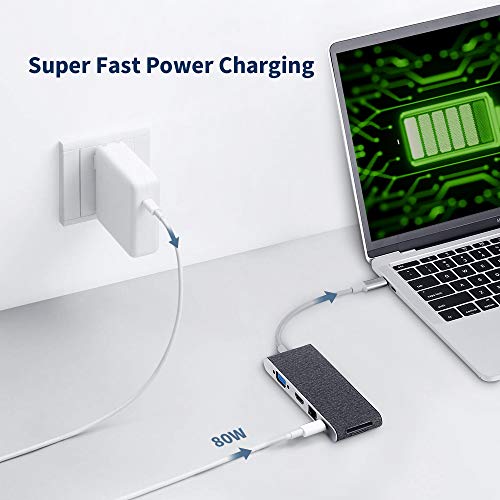 USB C Hub, Moreslan 11 in 1 USB Type C Adapter with Ethernet, 4K USB C to HDMI, VGA, 2 USB3.0 2 USB2.0 PD, SD TF Card Reader, Audio Jack for Mac Pro, Other Type C Laptops Headphone Speaker Connection