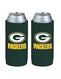 NFL Football 2015 Team Color Logo Tall Boy 24 oz Can Holder Coolie Cooler 2-Pack