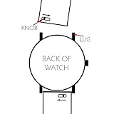 WRISTOLOGY Silver 14mm Womens Easy Interchangeable Stitched Watch Band