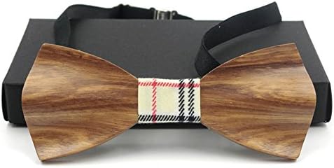 Men's Wood Wooden Bow Tie Handmade With Adjustable Strap