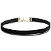 Besteel 3/8'' Classic Elegant Girls Plain Black Velvet Ribbon Choker Necklace Extender Chain