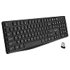 Macally 2.4G Wireless Keyboard – Full-Size Computer Keyboard with Numeric Keypad & 13 Shortcut Keys for Windows Desktop…
