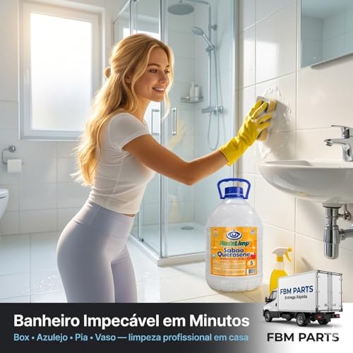 Sabão de Querosene Concentrado 5L ProduLimp — Limpador Perfumado, Desinfetante, Espanta Insetos, Rende até 100L — Piso, Azulejo, Vidro, Banheiro