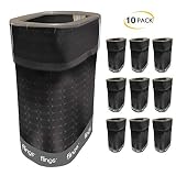 Trashco Flings Bins POP UP All Occasion Black - 10 Pack