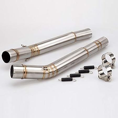 Amazon スズキハヤブサ Gsx1300r Gsxr1300 08 09 10 11 12 13 14 15 16 17 隼 Hayabusa 51mm オートバイエキゾーストマフラーミドルリンクパイプ スリップオン 車 バイク