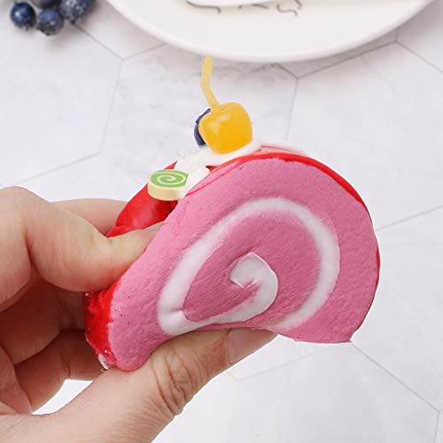 YDZN Realistic Artificial Dessert Mixed Fake Cake Food Model Simulation Swiss Roll Photography Props Kitchen Home Decoration Display(1pc,Color Random)
