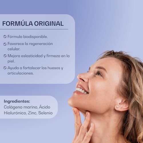 The Blue Formula Marine Collagen Peptides - Colágeno Marino Hidrolizado en Péptidos, Polvo Sin Sabor en Sobres Individuales, 10 g por Porción, Suplemento Alimenticio Diario - 20 Sobres, 200 g
