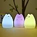 Lafedy LED Night Light Kitty Cute Multicolor Silicone Soft Baby Light,Portable USB Rechargeable Sensitive Tap Control GIFT Night Lamp for Baby Kids Girl(Rich cat)