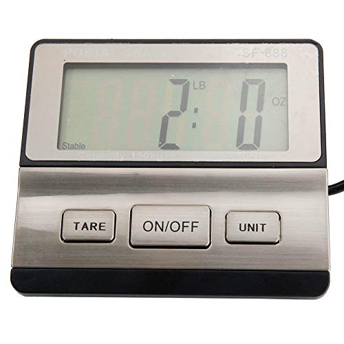 200KG 440lb Industrial Digital Postal Scale, MOCCO Heavy Duty Stainless Steel Large Platform with Weighing Indicator Powered by Batteries or AC Adapter for UPS USPS Floor Bench Office Weight - Thumbnail 4