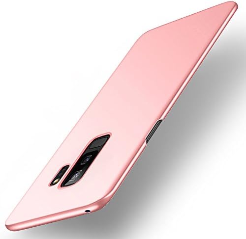 wantflyer Galaxy S9+ Plus Case Slim Fit Hard Shell Ultra Thin Mobile Phone Cover with Excellent Grip for Samsung Galaxy S9+ Plus-Matte Rose Gold