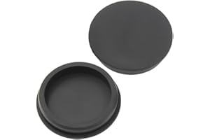 EASYEAH T-Shaped Silicone Rubber Hole Plug 76.3 mm/3 in Soft Flexible Rubber Stopper Tube End Cap Cover Waterproof Sealing Hole Plugs for Bottles, Black, 2 Pcs