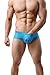 ONEFIT Men's Ultra-slim Sexy Low Waist Breathable Trunks Underwear Boxer Briefs Blue Large