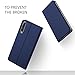 Huawei P20 Pro case, KuGi Huawei P20 Pro case, ultra-thin DD style PU Cover + TPU Back stand Case For Huawei P20 Pro smartphone(Navy)