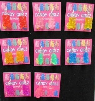 Gummy Bear Candy Inspired Earrings-yellow