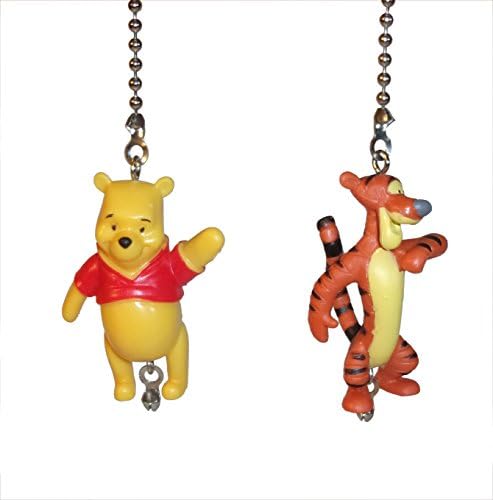 Winnie the Pooh Ceiling Fan Pull Eeyore Tigger Piglet Nursery Decor (Pooh &amp; Tigger)