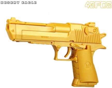 MeMo Toys Desert Eagle Gun Kids Toy Components Combination Game (Gold)