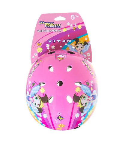 Titan Flower Princess Pink Helmet 11-Vent Multi-Sport Skateboard and BMX, Youth Size Small