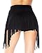 iHeartRaves Black Festival Fringe High Waisted Suede Shorts, Boho Booty Short Bottoms